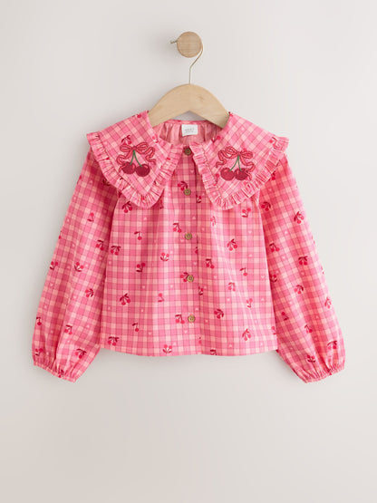 Dsiney Kidz - Pink Gingham Cherry Blouse (3-16yrs) image 3
