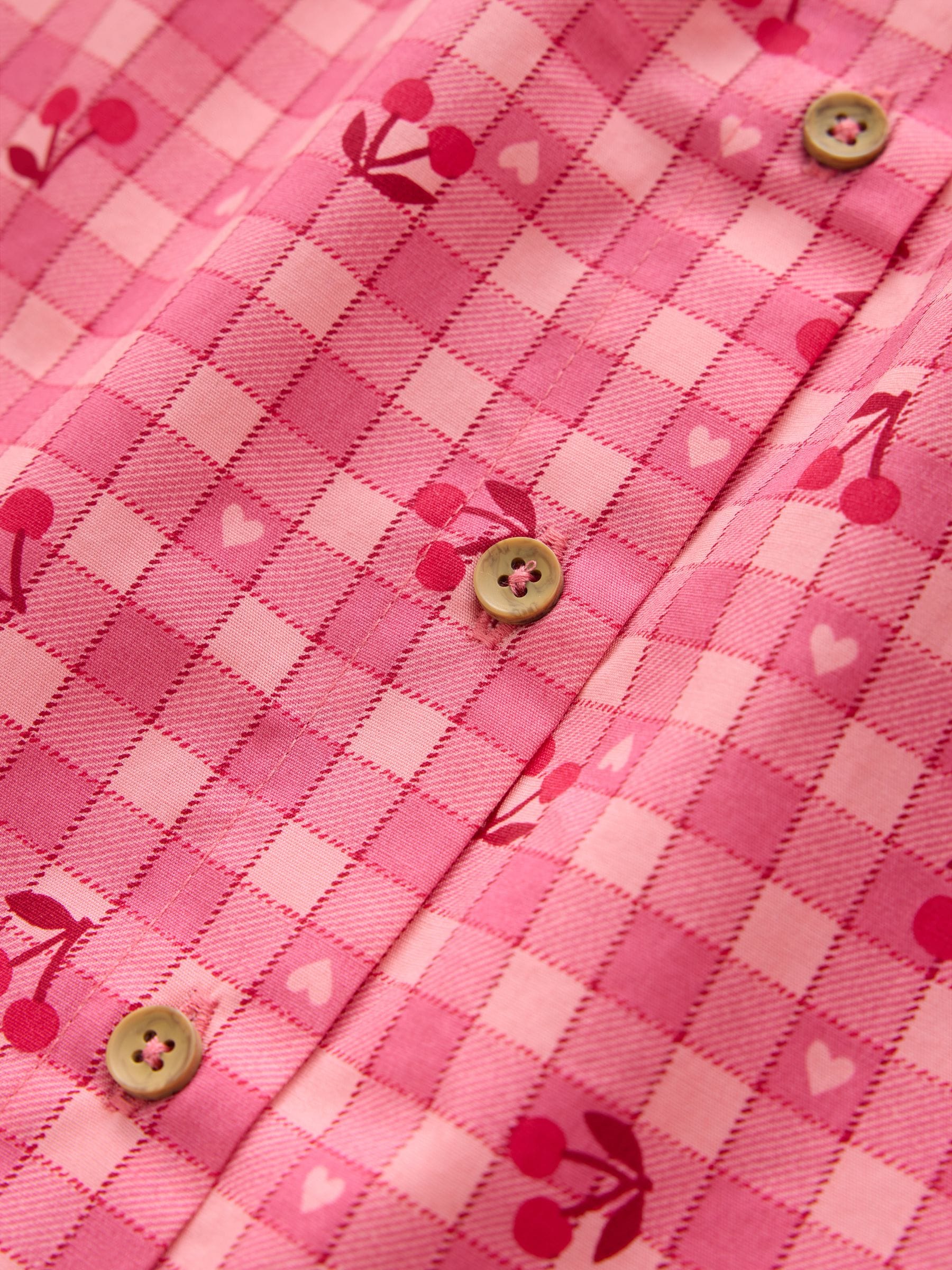 Dsiney Kidz - Pink Gingham Cherry Blouse (3-16yrs) image 5