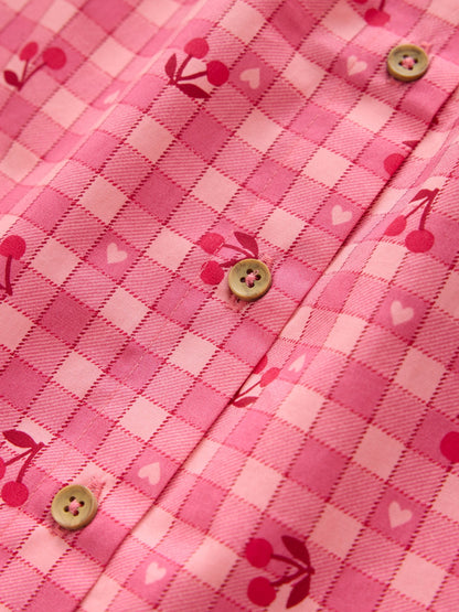 Dsiney Kidz - Pink Gingham Cherry Blouse (3-16yrs) image 5