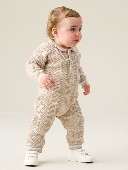 Angel & Rocket Natural Bobby Smart Knit Romper image 1