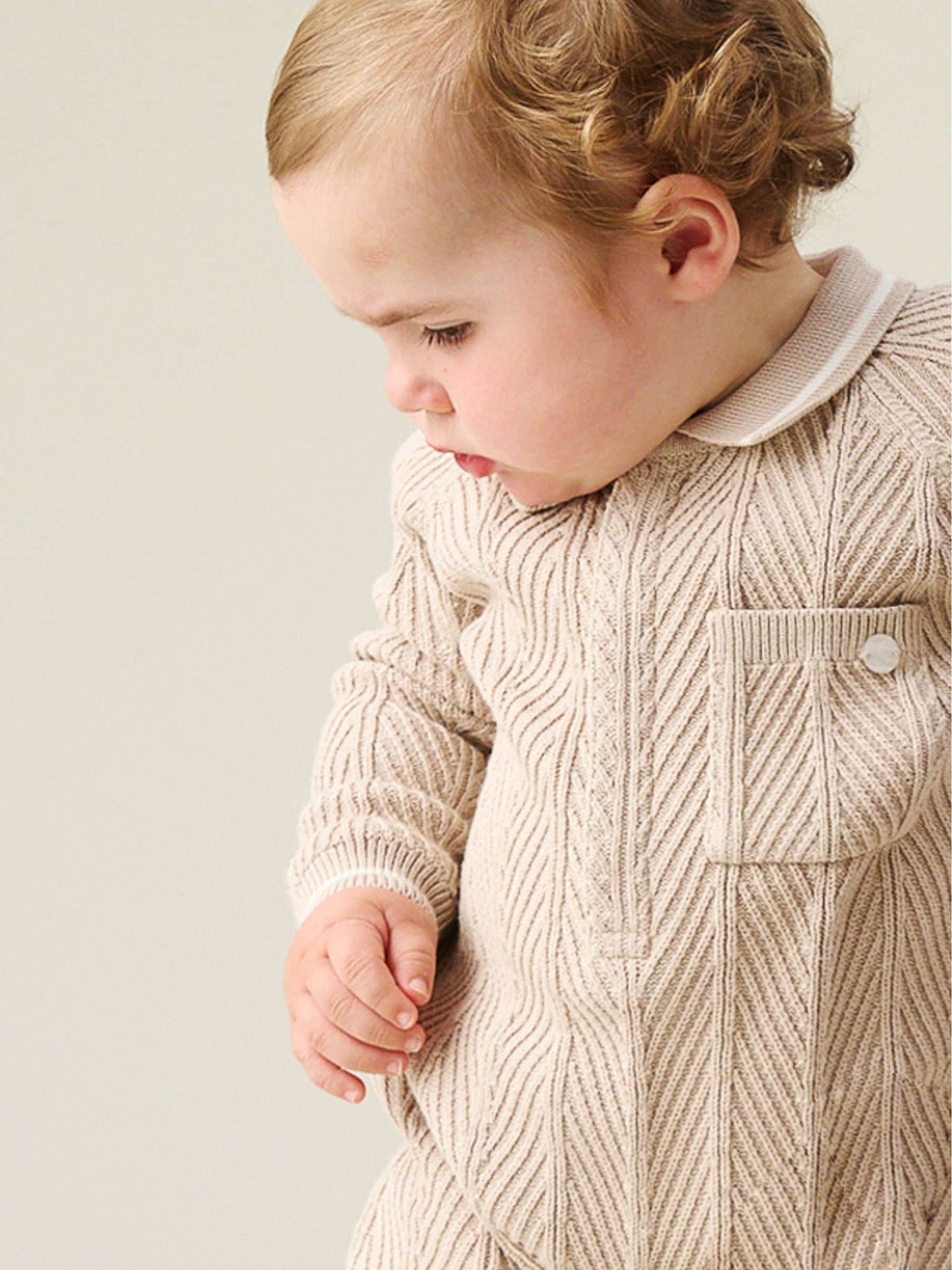 Angel & Rocket Natural Bobby Smart Knit Romper image 3