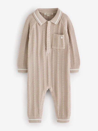 Angel & Rocket Natural Bobby Smart Knit Romper image 4