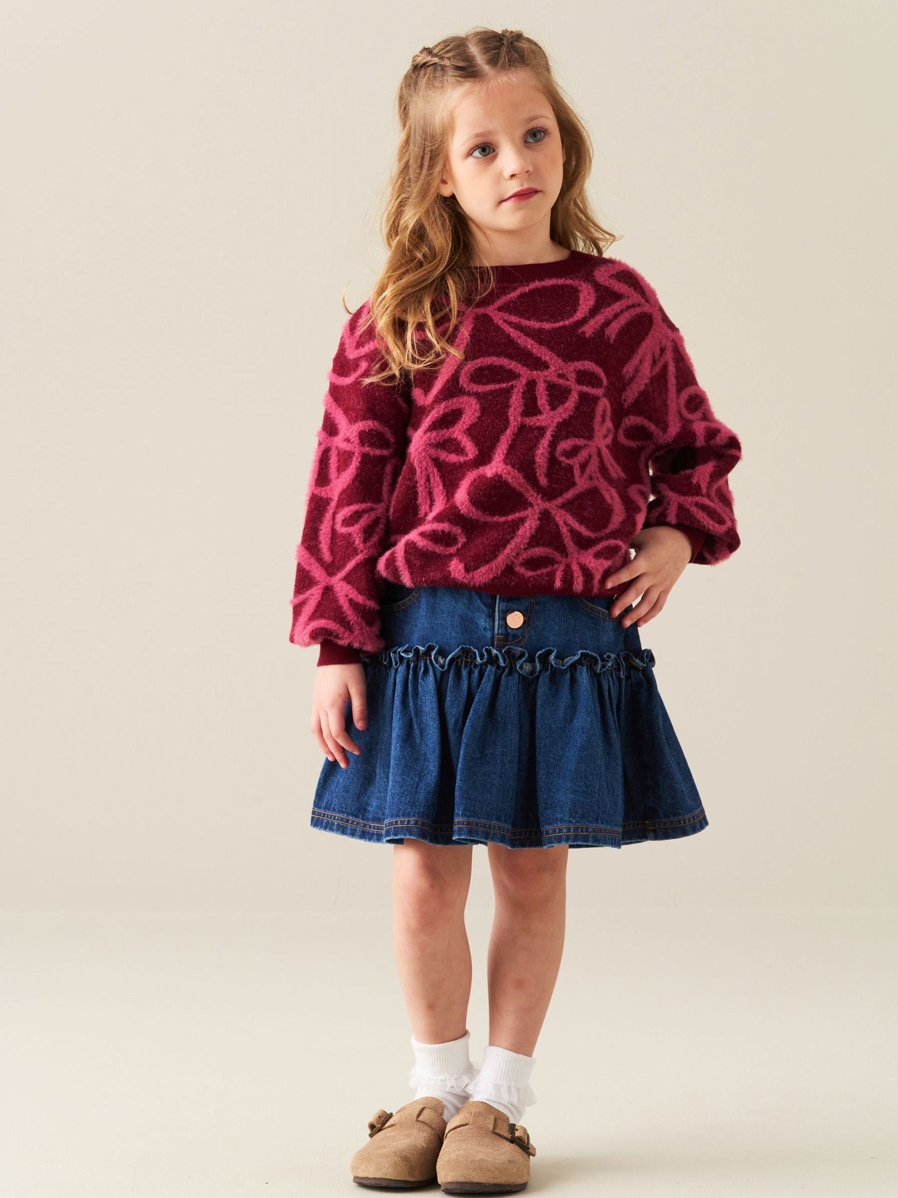 Dsiney Kidz - Angel & Rocket Blue Neomie Denim Scalloped Skirt image 5