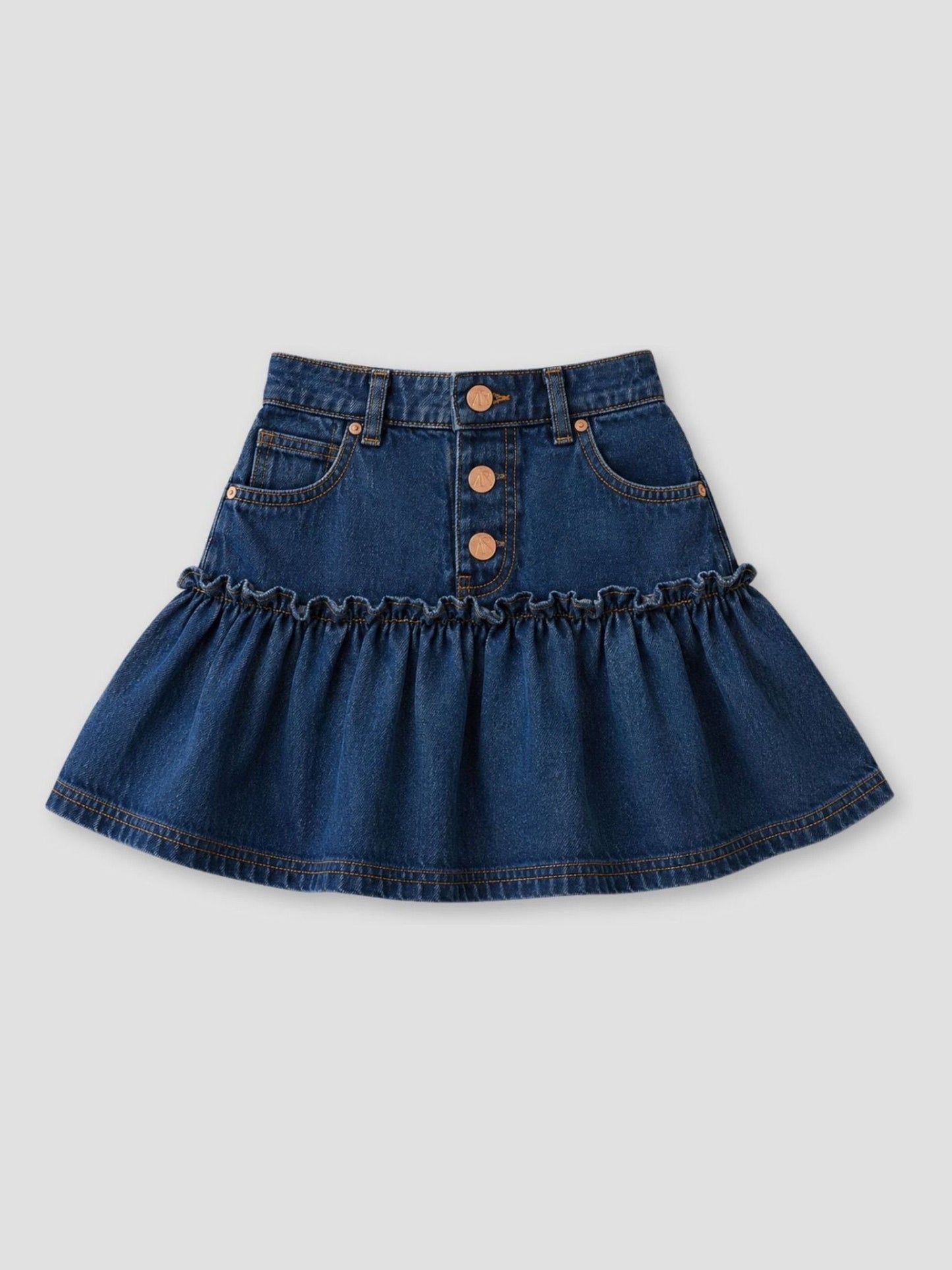 Dsiney Kidz - Angel & Rocket Blue Neomie Denim Scalloped Skirt image 6
