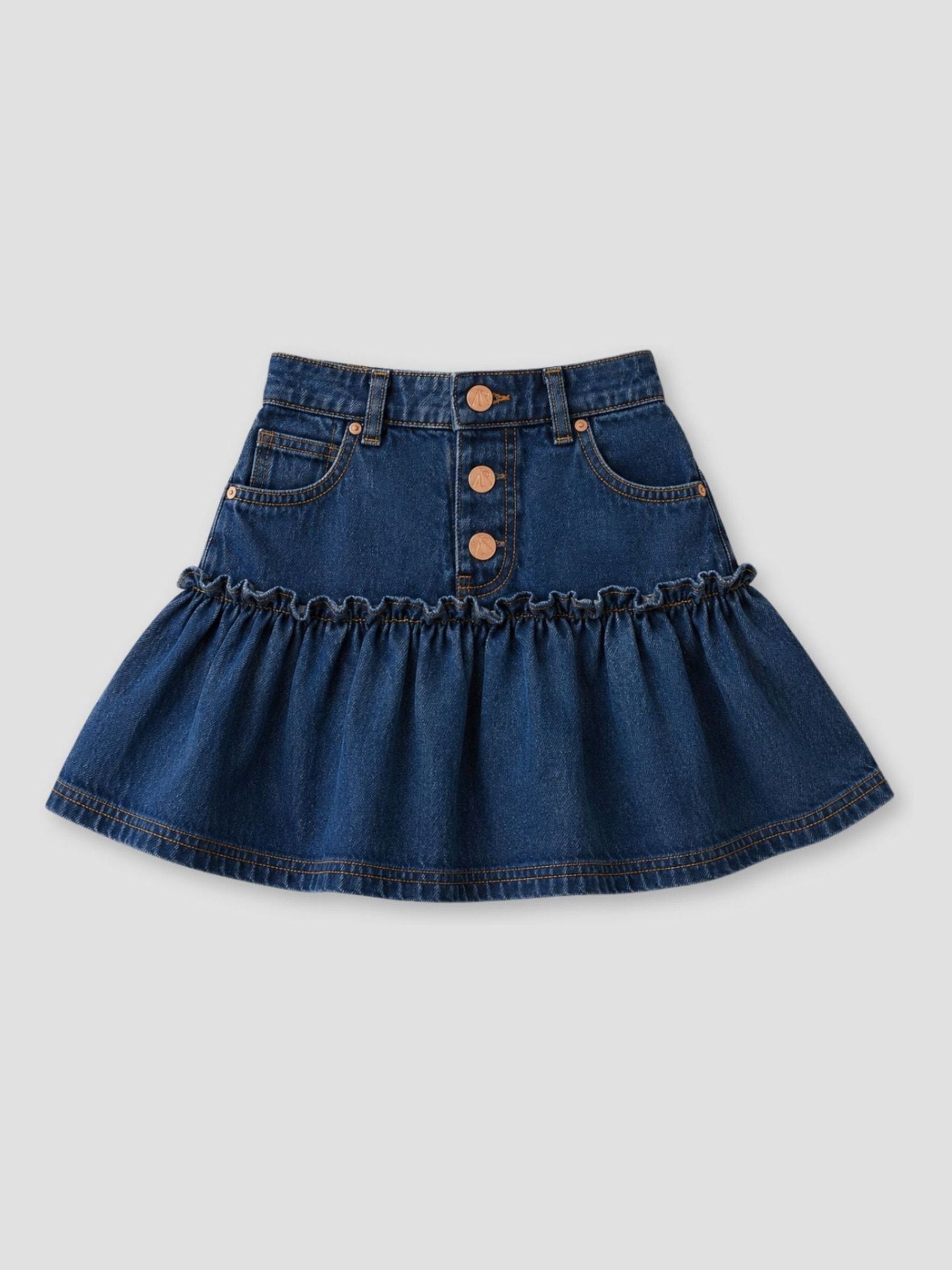 Dsiney Kidz - Angel & Rocket Blue Neomie Denim Scalloped Skirt image 6