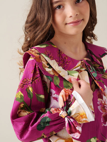 Dsiney Kidz - Angel & Rocket Pink Darcey Bow Print Top image 4