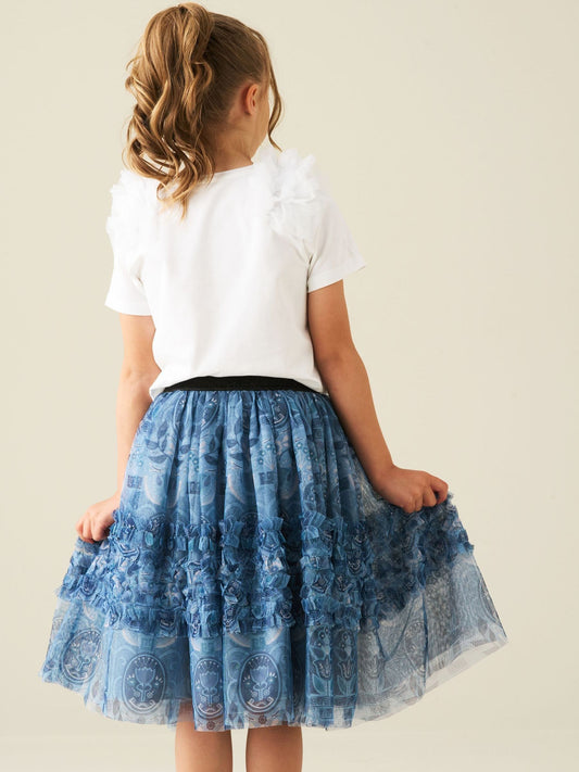 Dsiney Kidz - Angel & Rocket Blue Isabelle Mesh Print Skirt image 2