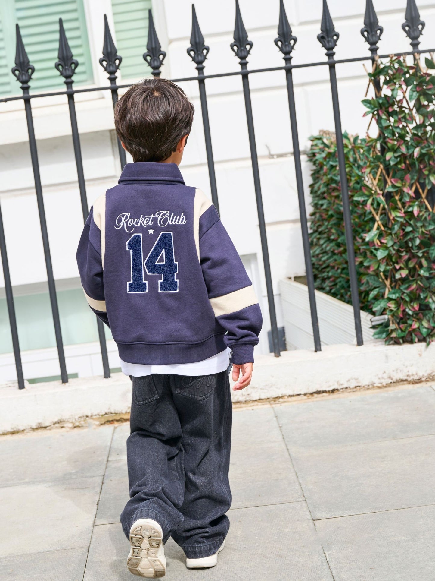 Dsiney Kidz - Angel & Rocket Blue Ace Sweat Varsity Jacket image 3