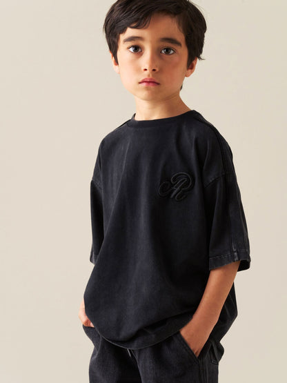 Dsiney Kidz - Angel & Rocket Grey Mylo Acid Washed T-Shirt image 1