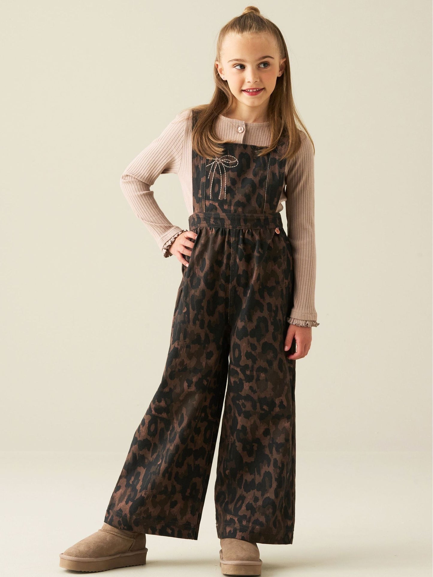 Dsiney Kidz - Angel & Rocket Brown Josie Leopard Dungarees image 4