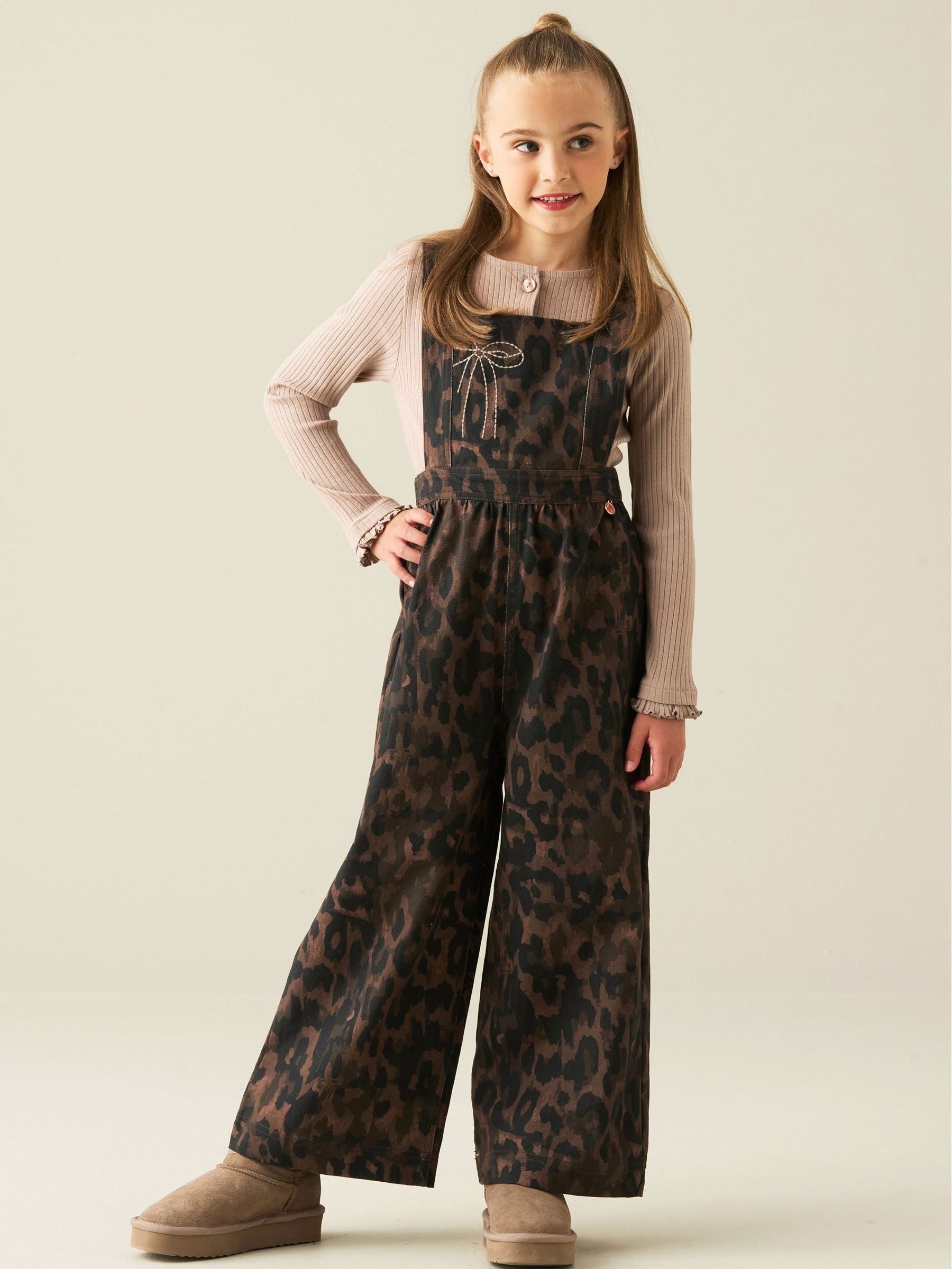 Dsiney Kidz - Angel & Rocket Brown Josie Leopard Dungarees image 4