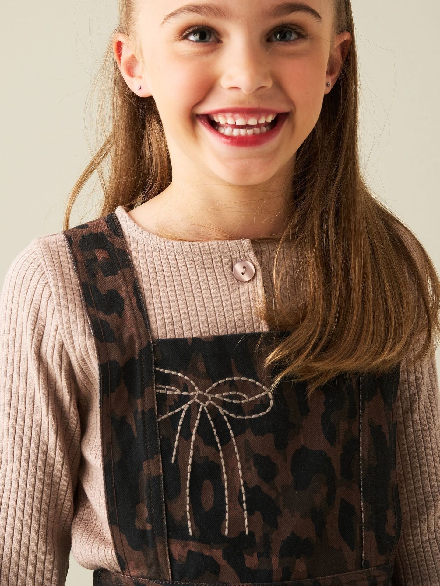 Dsiney Kidz - Angel & Rocket Brown Josie Leopard Dungarees image 5