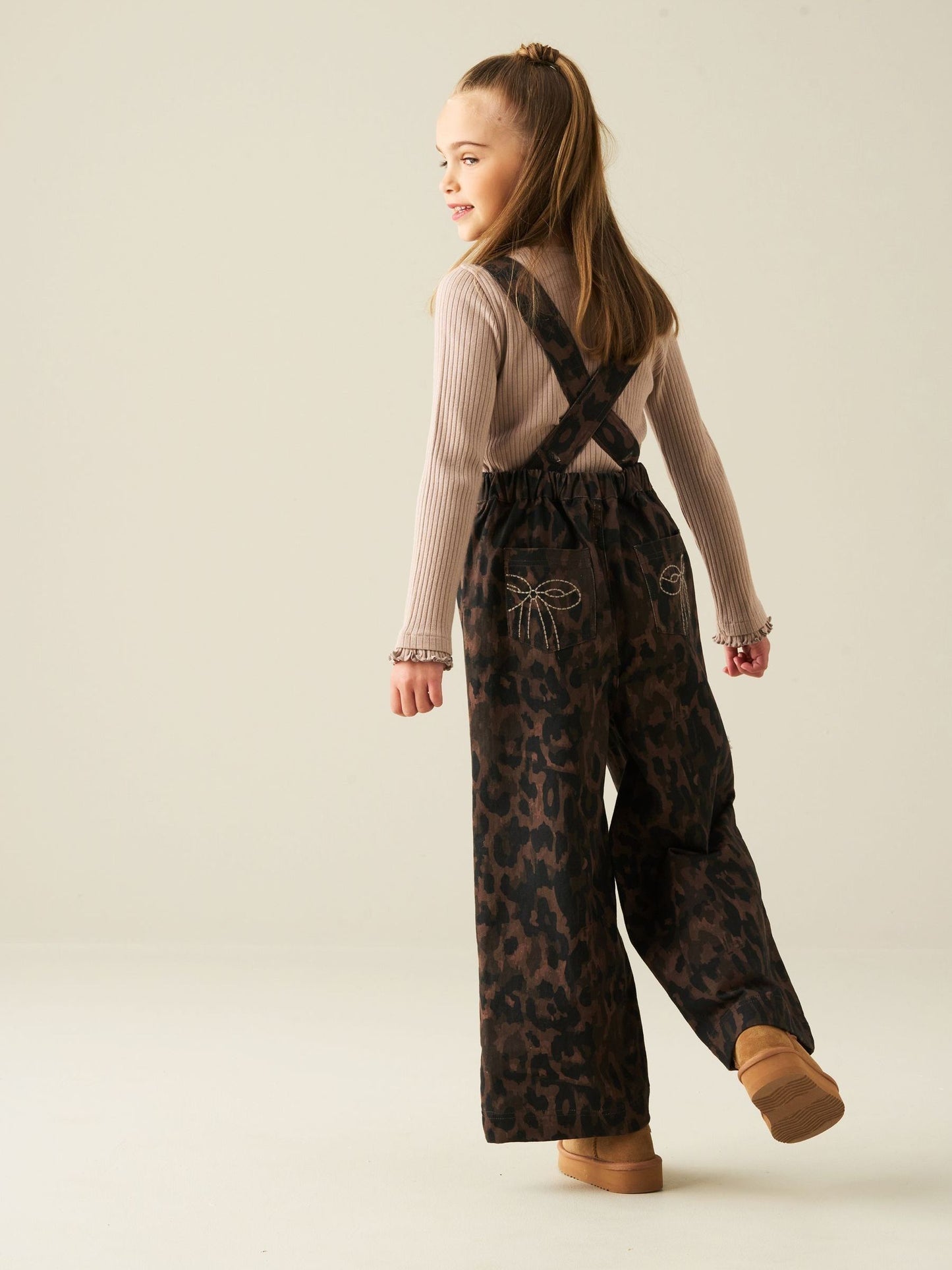 Dsiney Kidz - Angel & Rocket Brown Josie Leopard Dungarees image 6