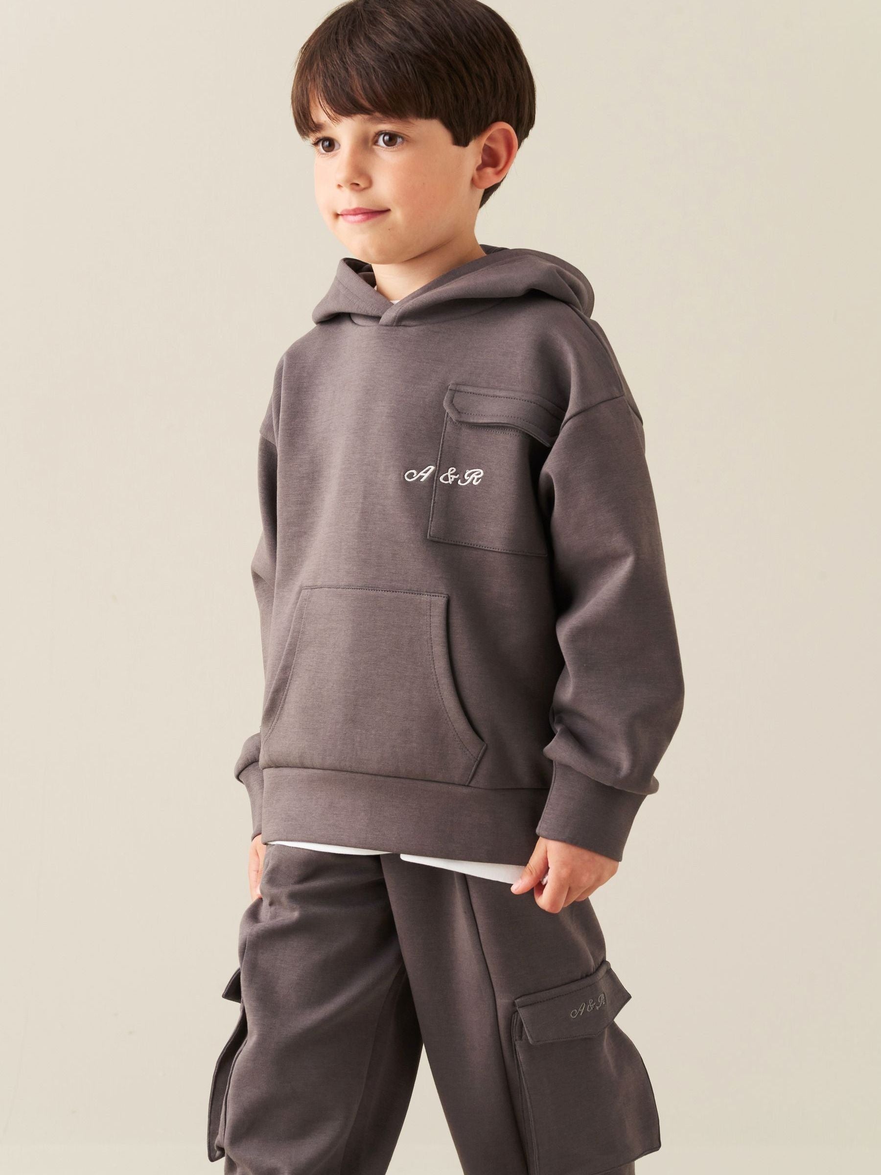 Dsiney Kidz - Angel & Rocket Grey Mason Cargo Pocket Hoodie image 1