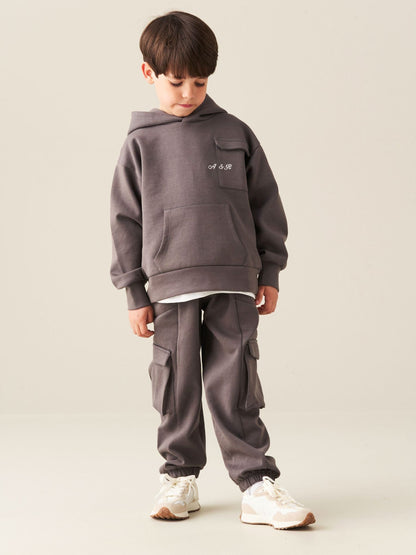 Dsiney Kidz - Angel & Rocket Grey Mason Cargo Pocket Hoodie image 2