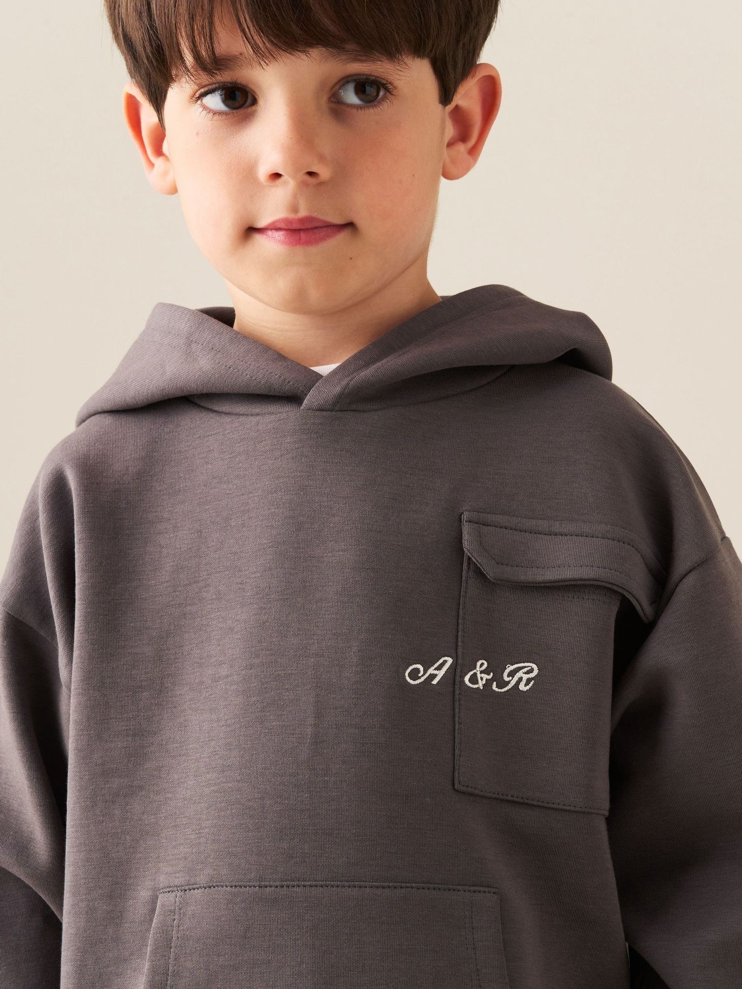 Dsiney Kidz - Angel & Rocket Grey Mason Cargo Pocket Hoodie image 4
