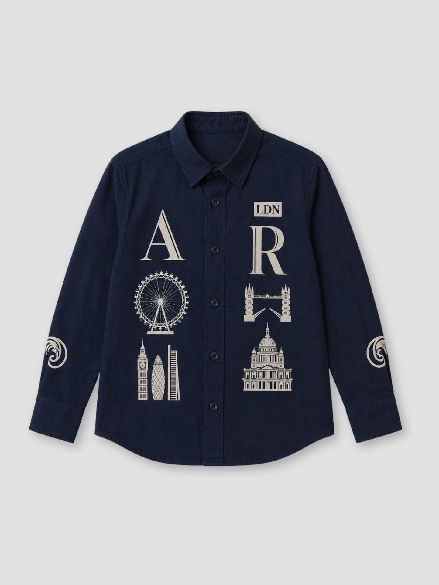 Dsiney Kidz - Angel & Rocket Blue Neo Oversized City Print Shirt image 5