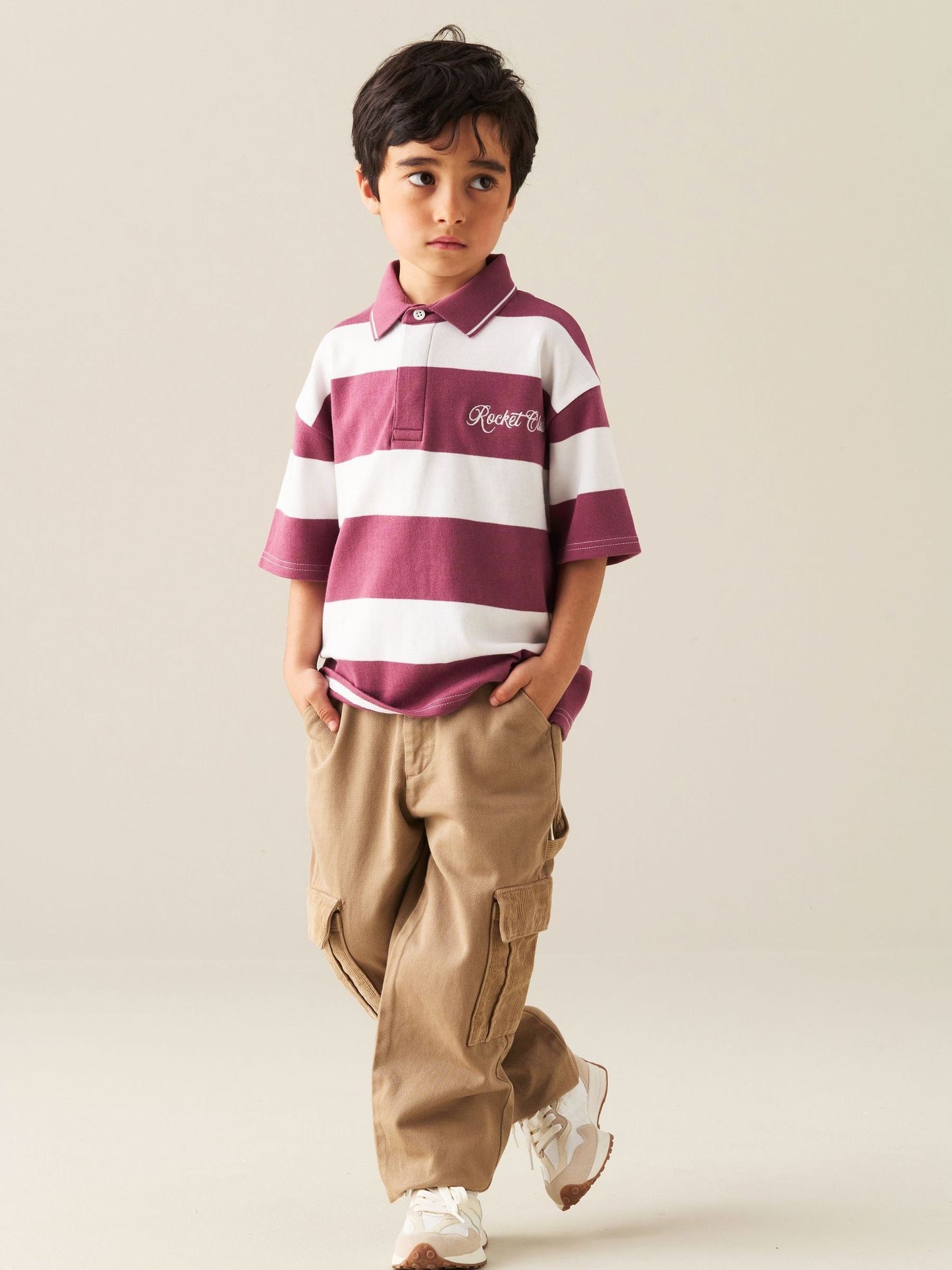Dsiney Kidz - Angel & Rocket Red Rudy Striped Rugby Shirt image 2