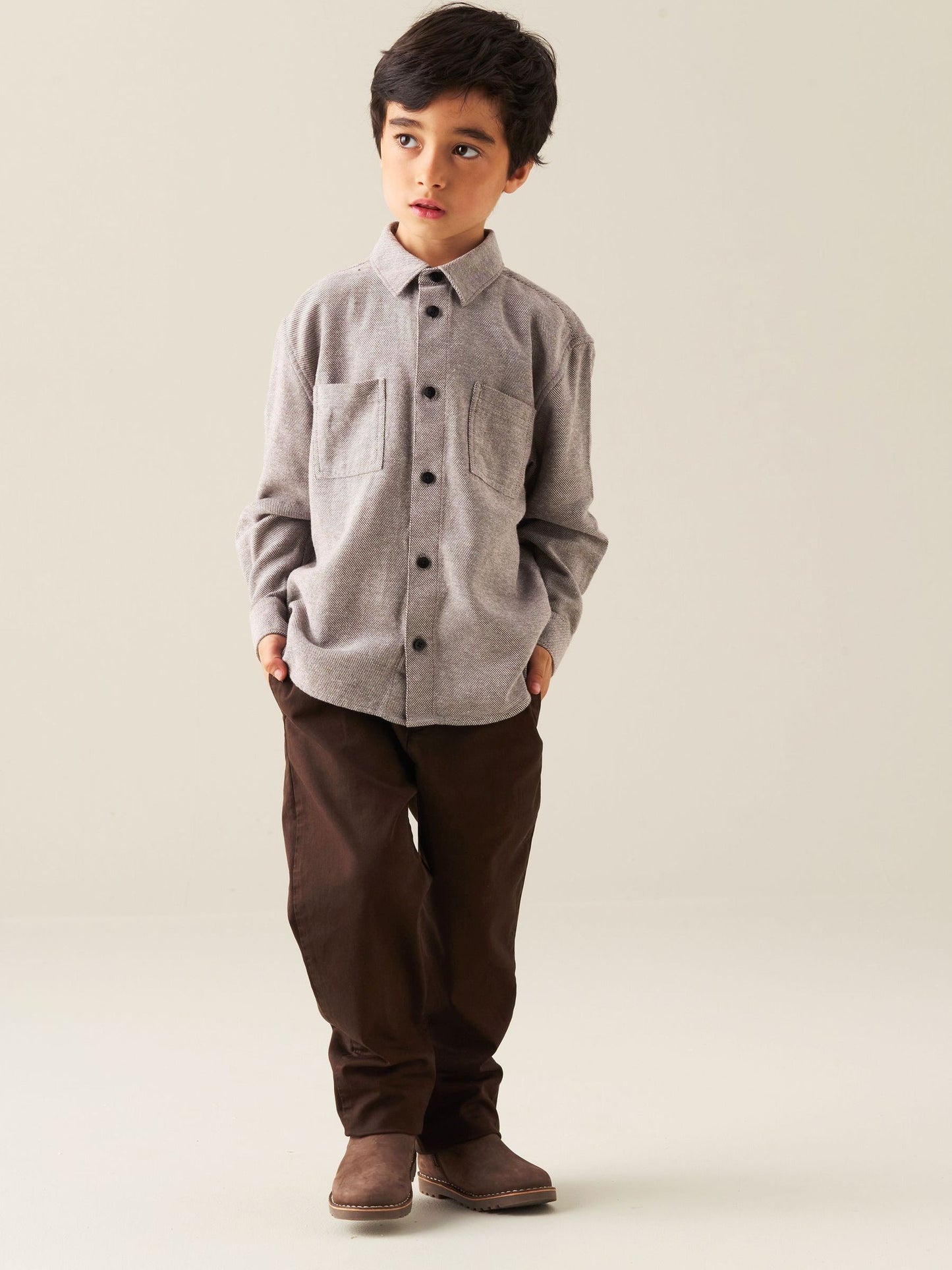 Dsiney Kidz - Angel & Rocket Grey Grayson Textured Shirt image 3