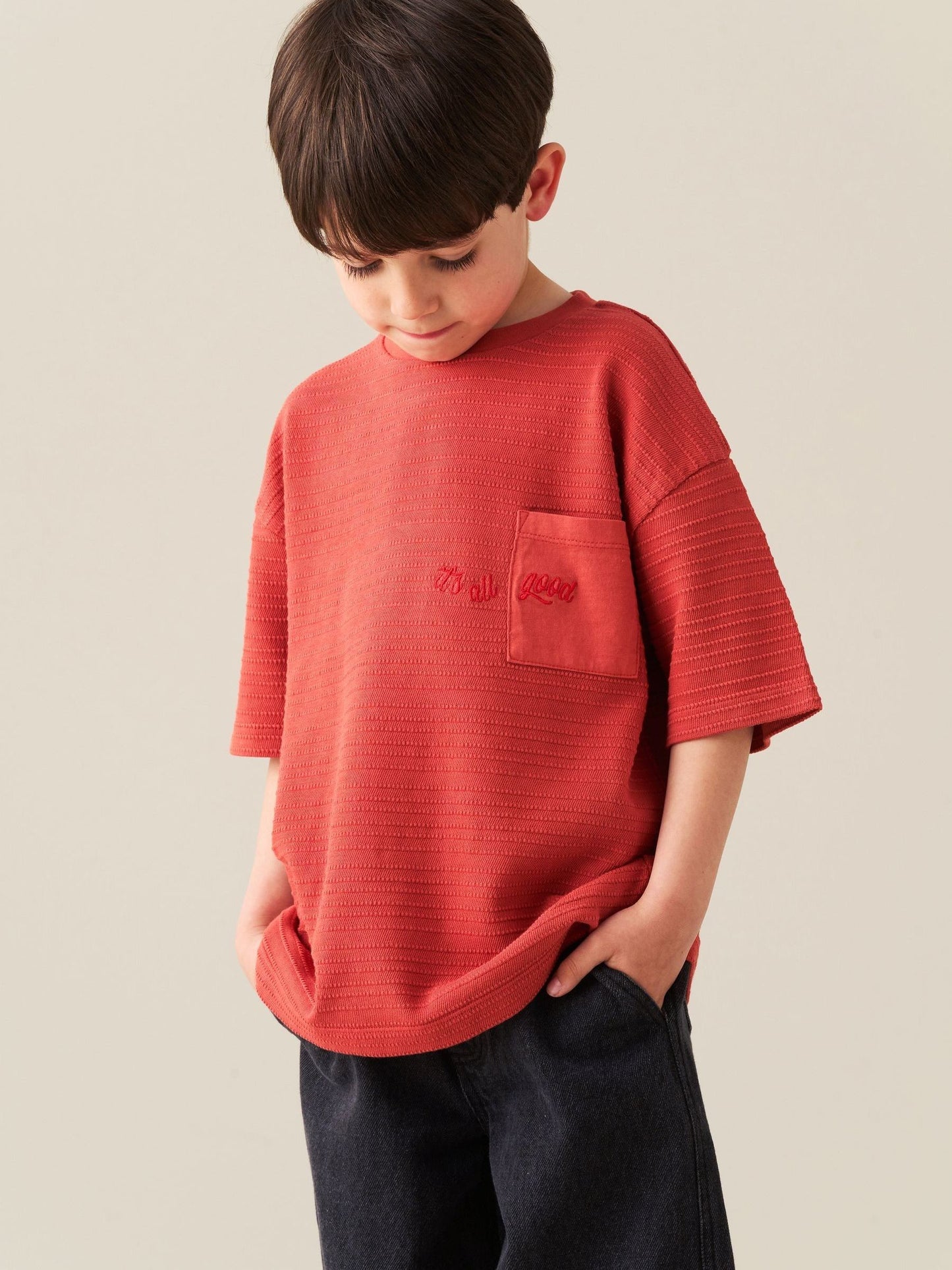 Dsiney Kidz - Angel & Rocket Orange Nico Textured T-Shirt image 1