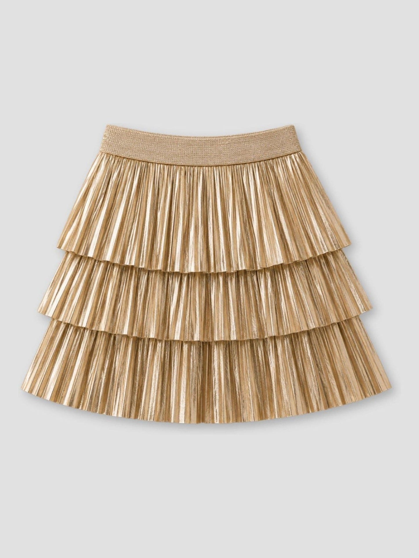 Dsiney Kidz - Angel & Rocket Gold Lucile Metallic Pleated Rara Skirt image 5