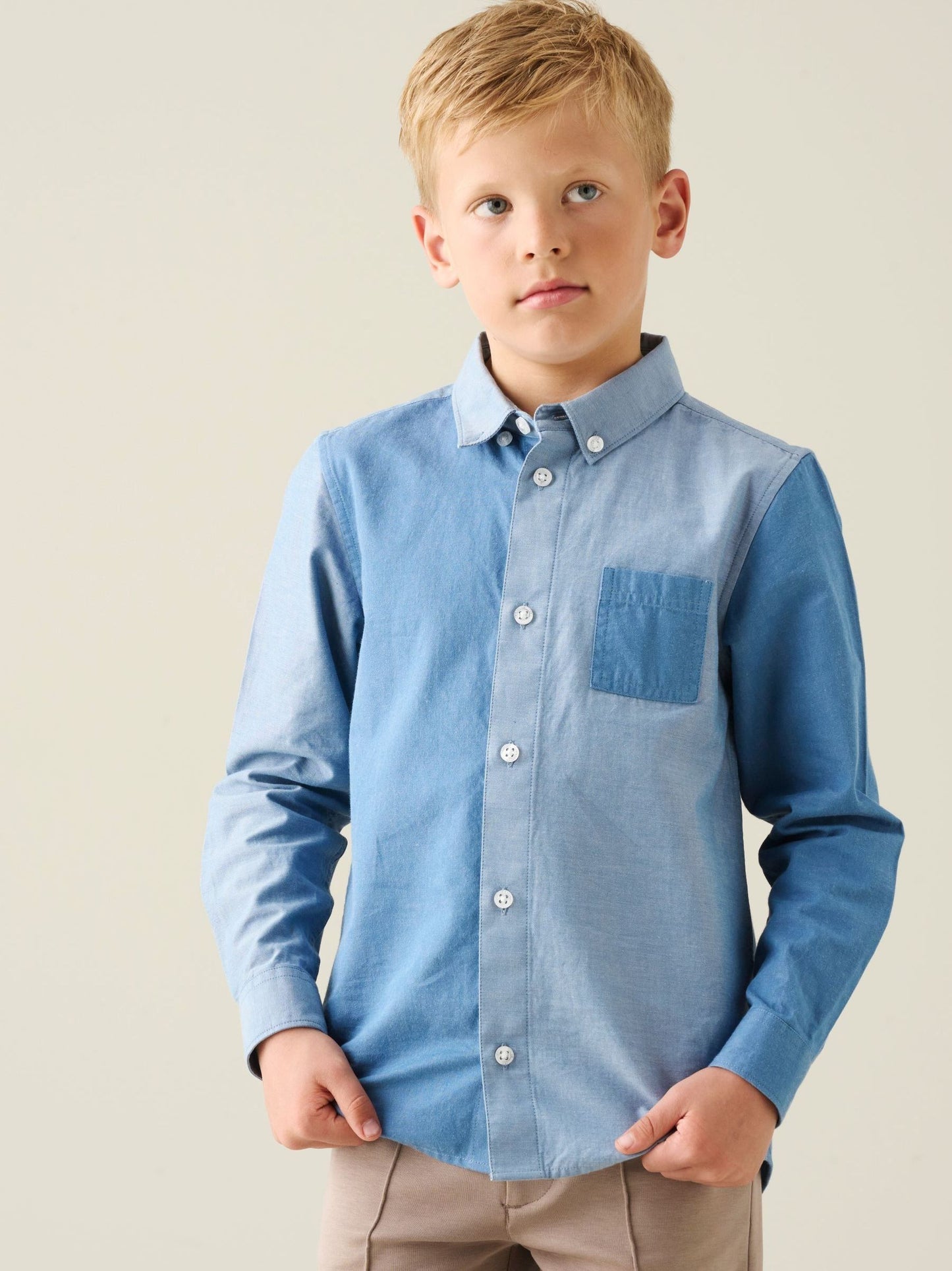 Dsiney Kidz - Angel & Rocket Blue Jude Cut & Sew Chambray Shirt image 1