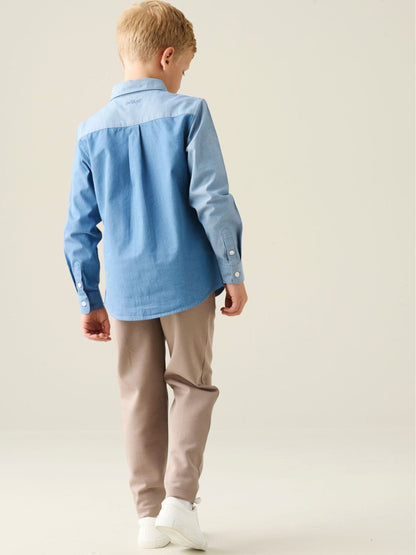 Dsiney Kidz - Angel & Rocket Blue Jude Cut & Sew Chambray Shirt image 2