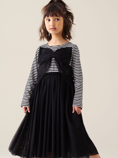 Dsiney Kidz - Angel & Rocket Black Carrie Jersey Mesh Dress image 1
