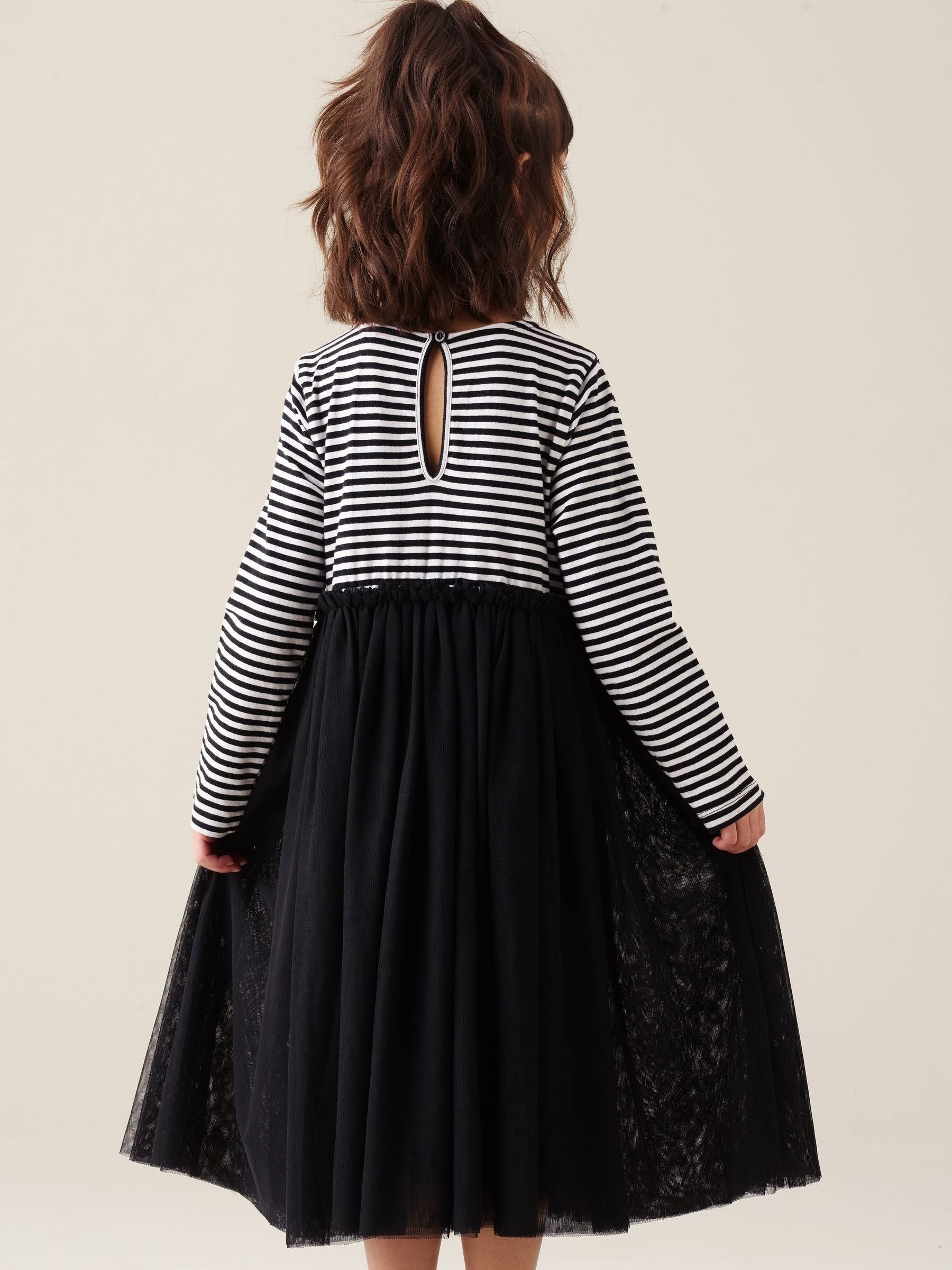 Dsiney Kidz - Angel & Rocket Black Carrie Jersey Mesh Dress image 3