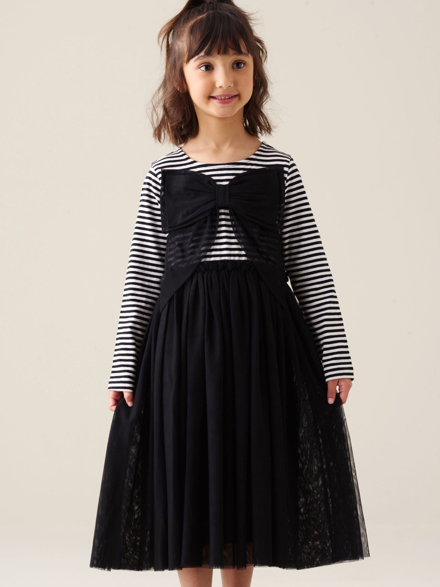 Dsiney Kidz - Angel & Rocket Black Carrie Jersey Mesh Dress image 4