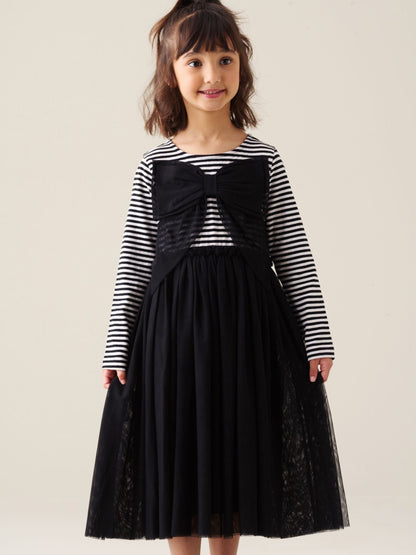 Dsiney Kidz - Angel & Rocket Black Carrie Jersey Mesh Dress image 4