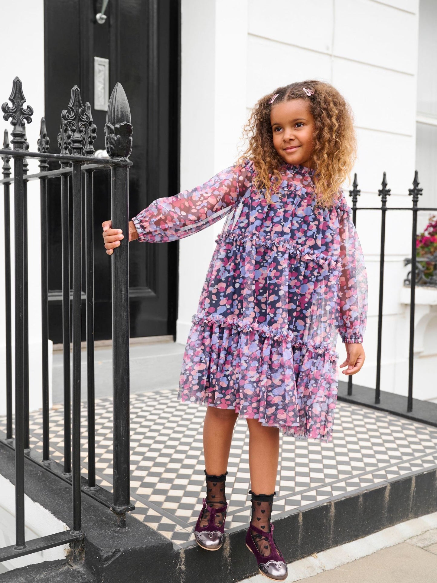 Dsiney Kidz - Angel & Rocket Blue Cara Tiered Mesh Dress image 2