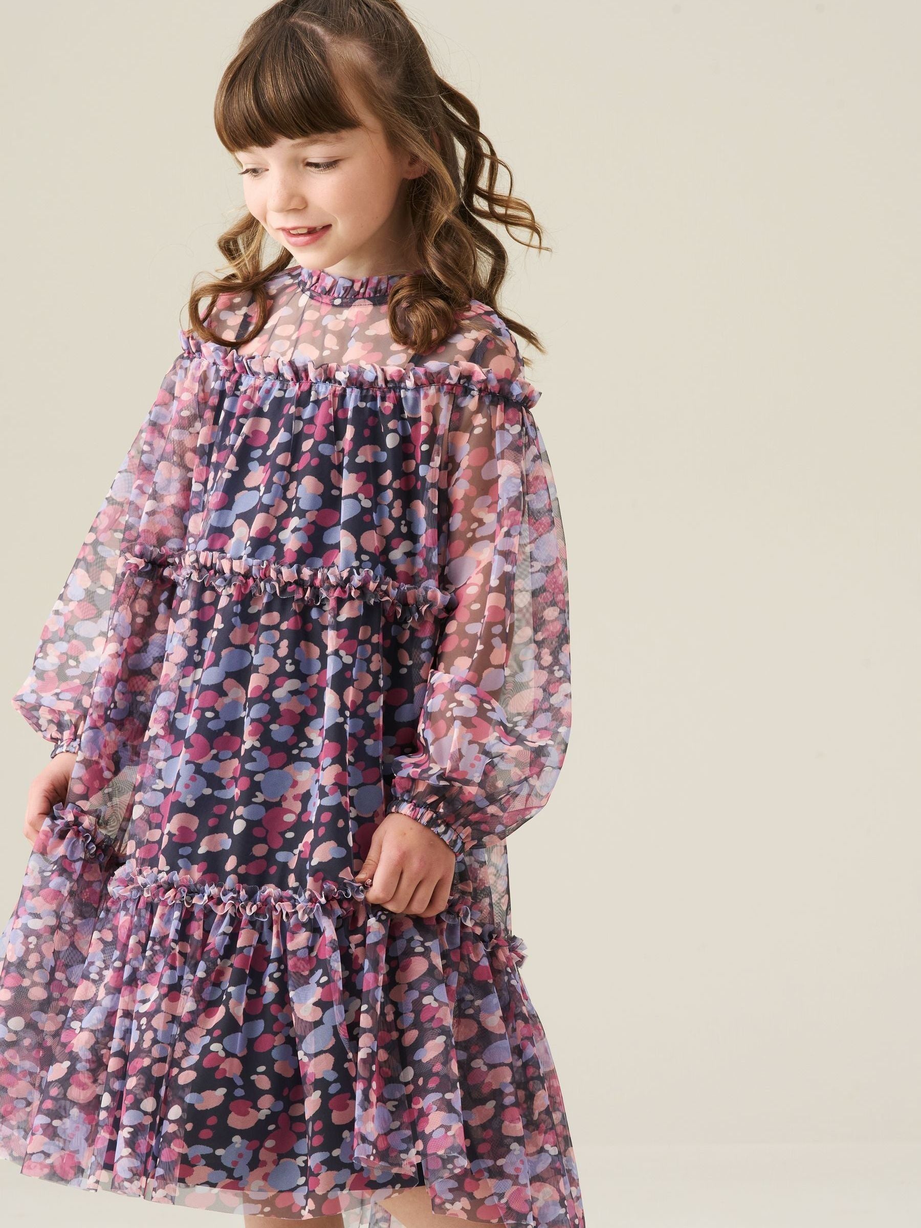 Dsiney Kidz - Angel & Rocket Blue Cara Tiered Mesh Dress image 4