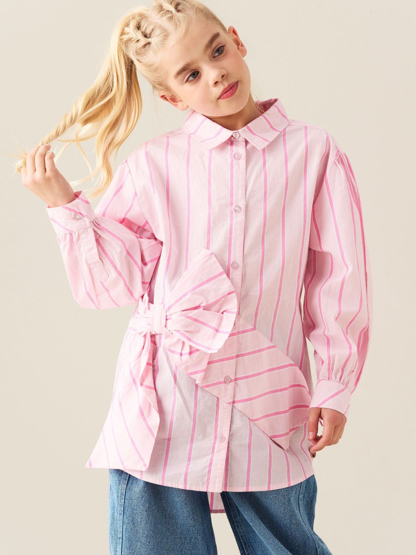 Dsiney Kidz - Angel & Rocket Pink Kelsey Stripe Shirt Mini Dress image 1