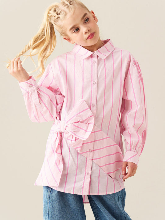 Dsiney Kidz - Angel & Rocket Pink Kelsey Stripe Shirt Mini Dress image 1
