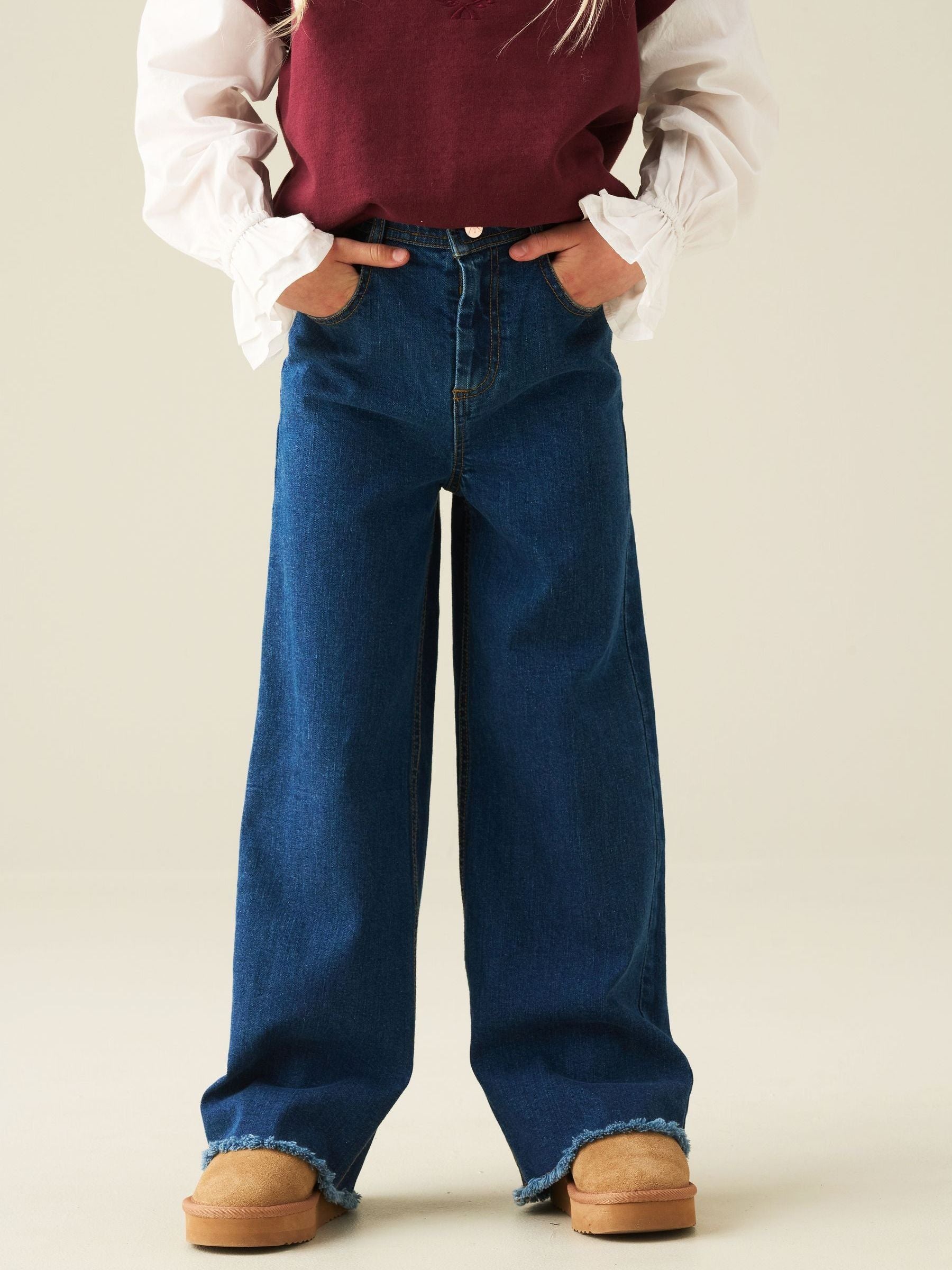 Dsiney Kidz - Angel & Rocket Blue Paloma Stretch Denim Heart Pocket Jeans image 1