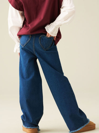 Dsiney Kidz - Angel & Rocket Blue Paloma Stretch Denim Heart Pocket Jeans image 2