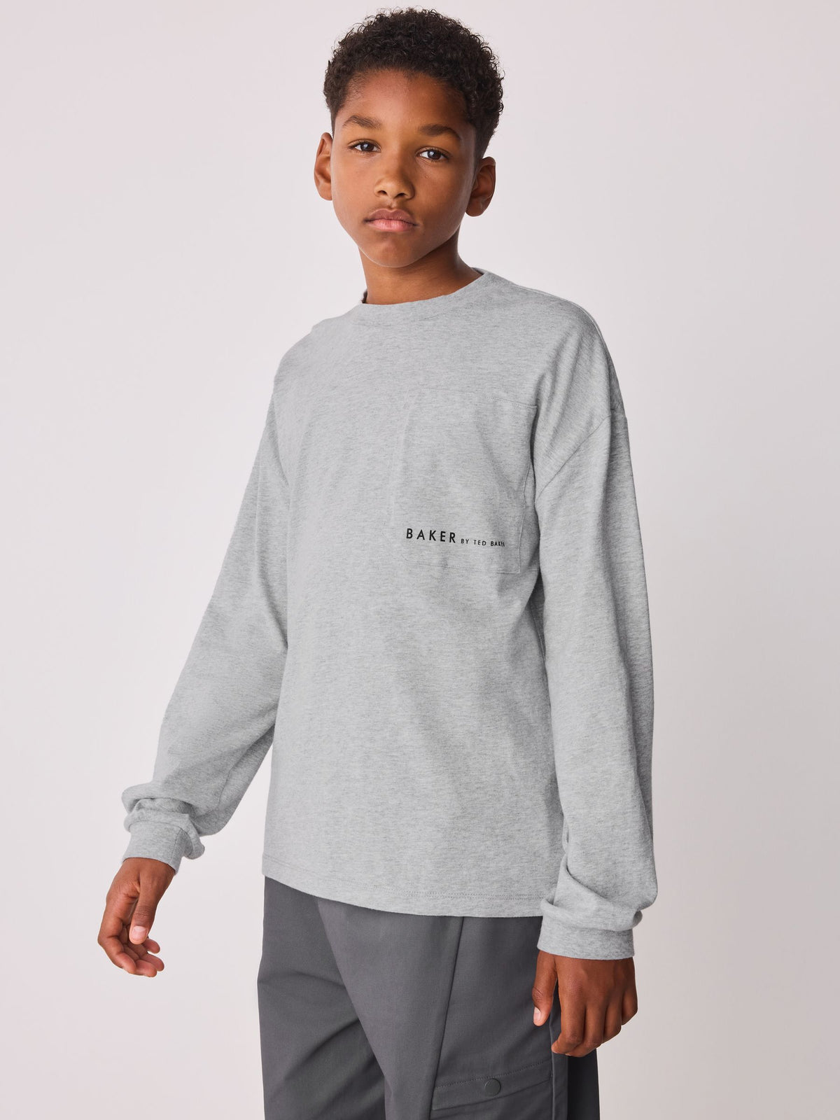 Baker by Ted Baker Black 3 Piece Gilet Grey Marl T-Shirt and Woven Cargo Trousers Set - image 12
