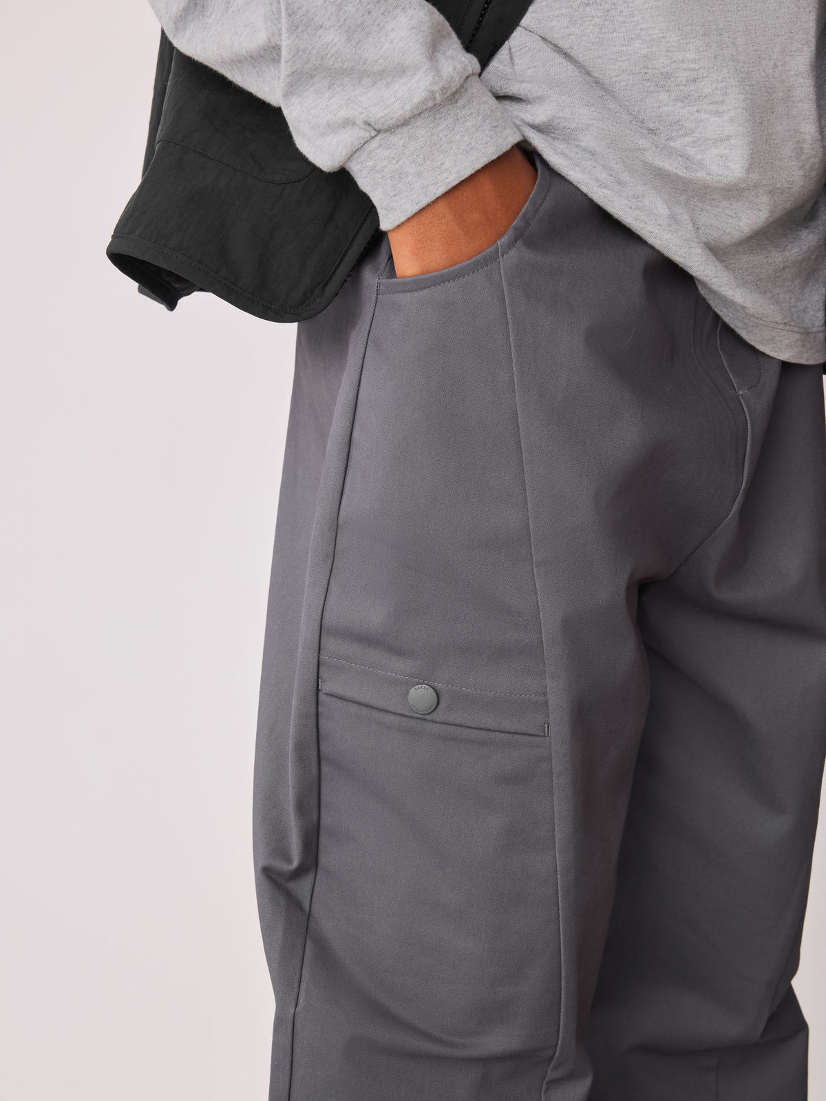 Baker by Ted Baker Black 3 Piece Gilet Grey Marl T-Shirt and Woven Cargo Trousers Set - image 13
