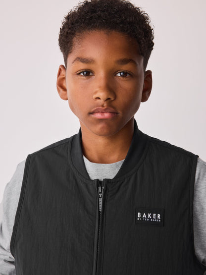 Baker by Ted Baker Black 3 Piece Gilet Grey Marl T-Shirt and Woven Cargo Trousers Set - image 14