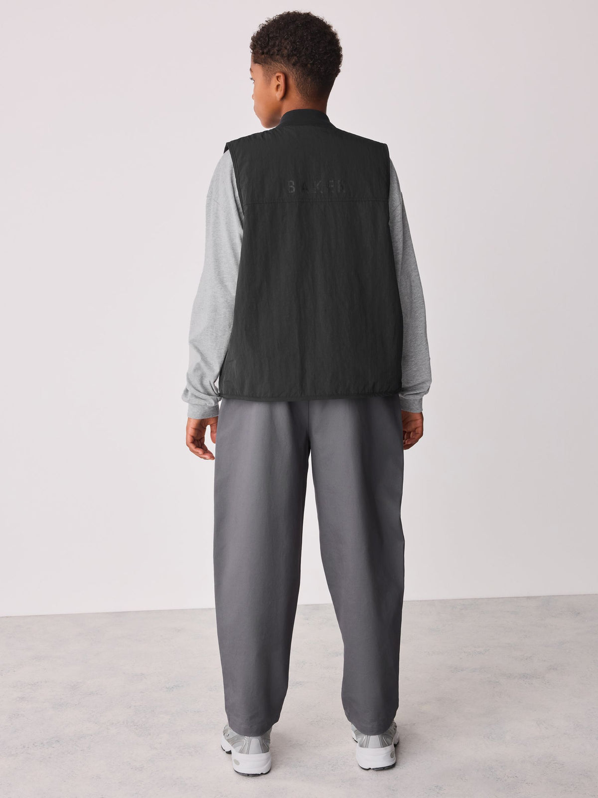 Baker by Ted Baker Black 3 Piece Gilet Grey Marl T-Shirt and Woven Cargo Trousers Set - image 8