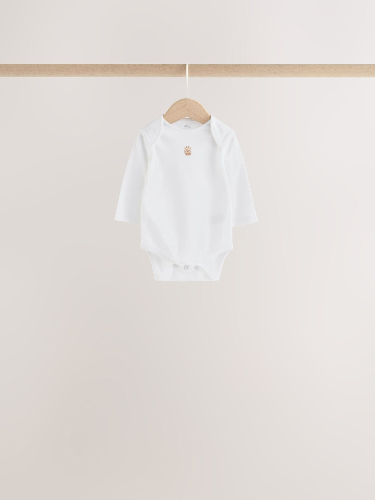 Dsiney Kidz - White Mini Safari Animals Long Sleeve Baby Bodysuits 5 Pack image 3