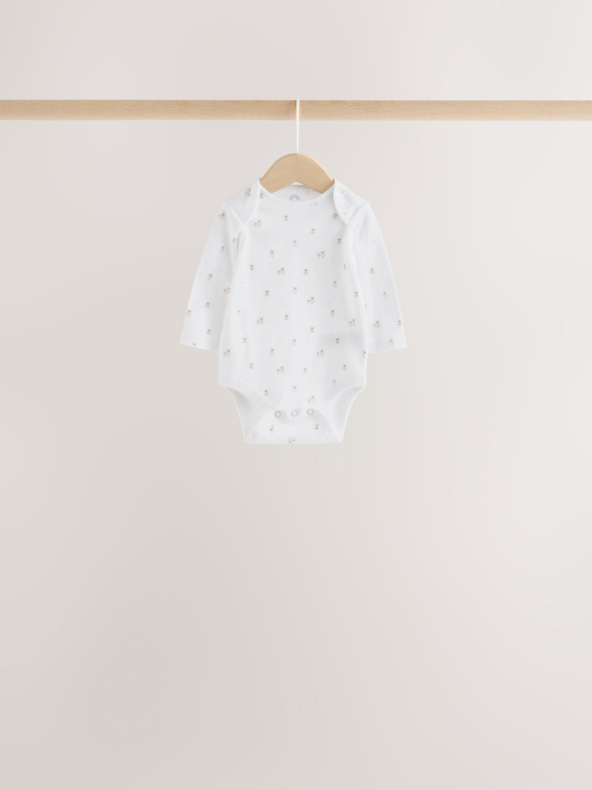 Dsiney Kidz - White Mini Safari Animals Long Sleeve Baby Bodysuits 5 Pack image 5
