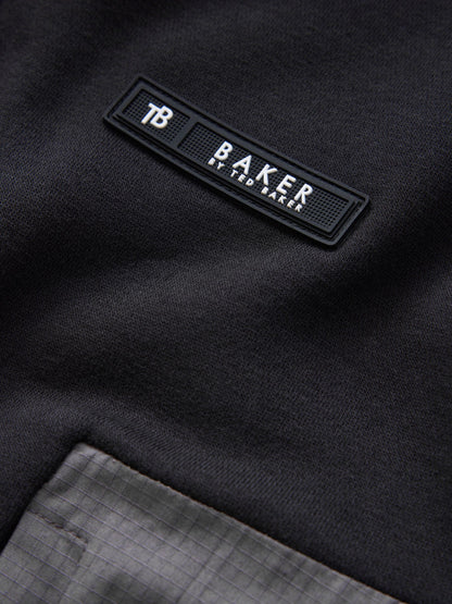 Baker by Ted Baker Black/Grey Oversized Blue Funnel Neck Hoodie and Joggers Set - image 7