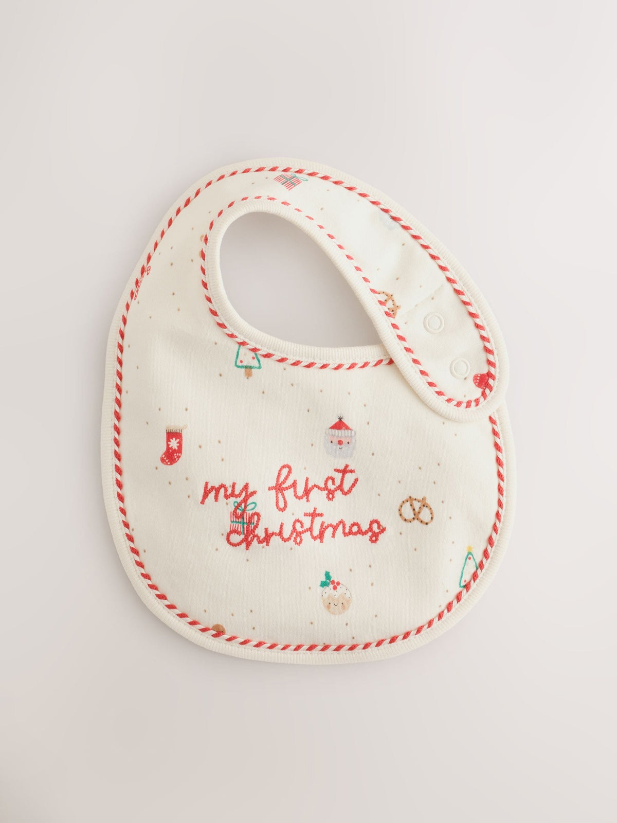 White/Red My First Christmas Baby Hat & Bib Set (0-12mths) - image 3