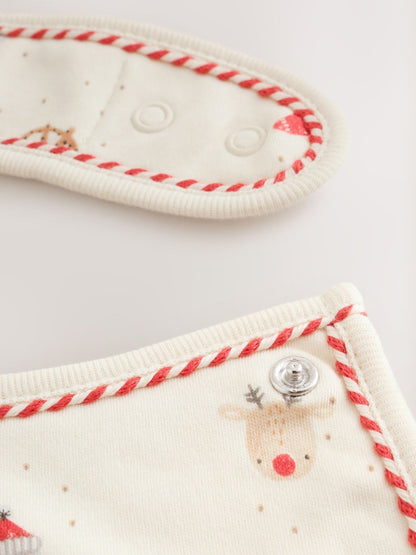 White/Red My First Christmas Baby Hat & Bib Set (0-12mths) - image 6