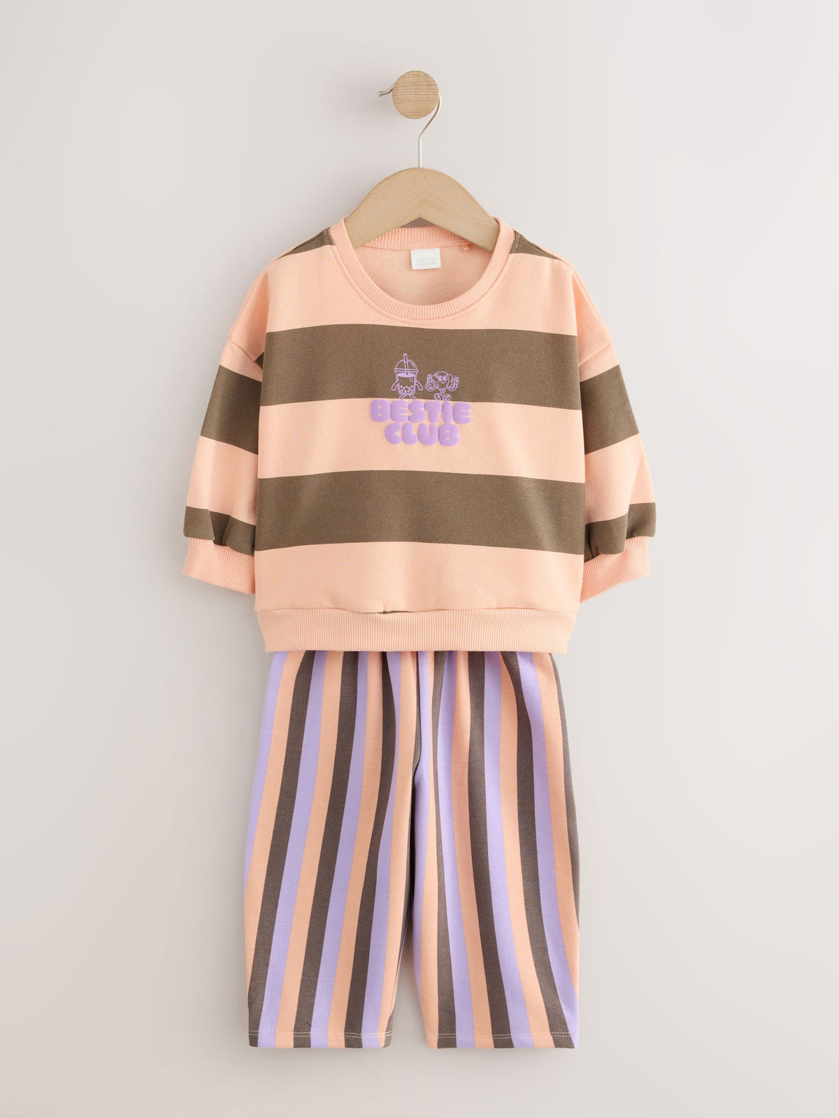 Pink/Purple Sweatshirt and Barrel Trousers Set 2 Pack (3mths-7yrs) - image 3