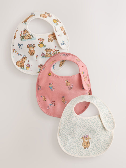 Dsiney Kidz - Pink/Green Hamish Baby Bibs 3 Pack image 1