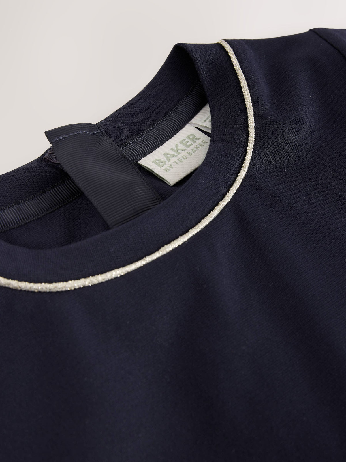 Baker by Ted Baker Navy Peplum Hem Ponte Dress - image 11