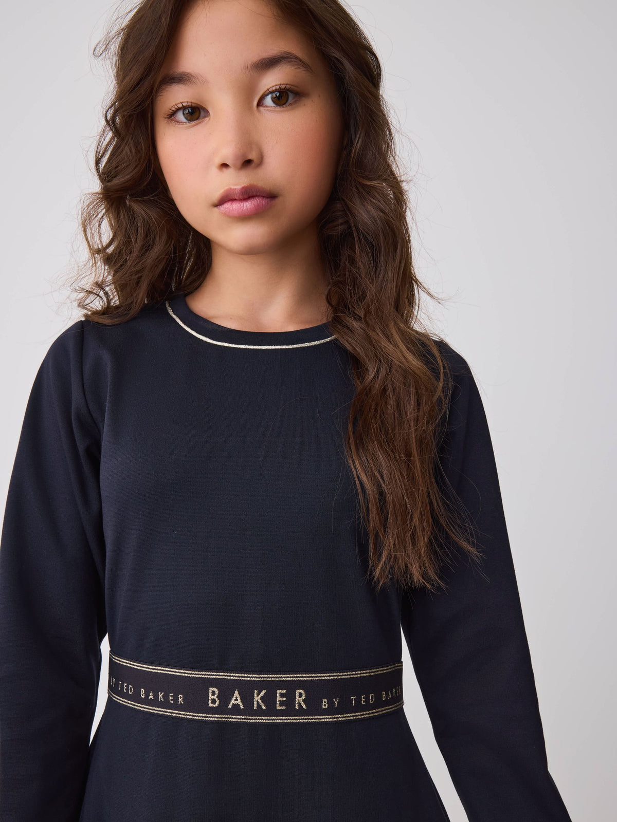 Baker by Ted Baker Navy Peplum Hem Ponte Dress - image 4